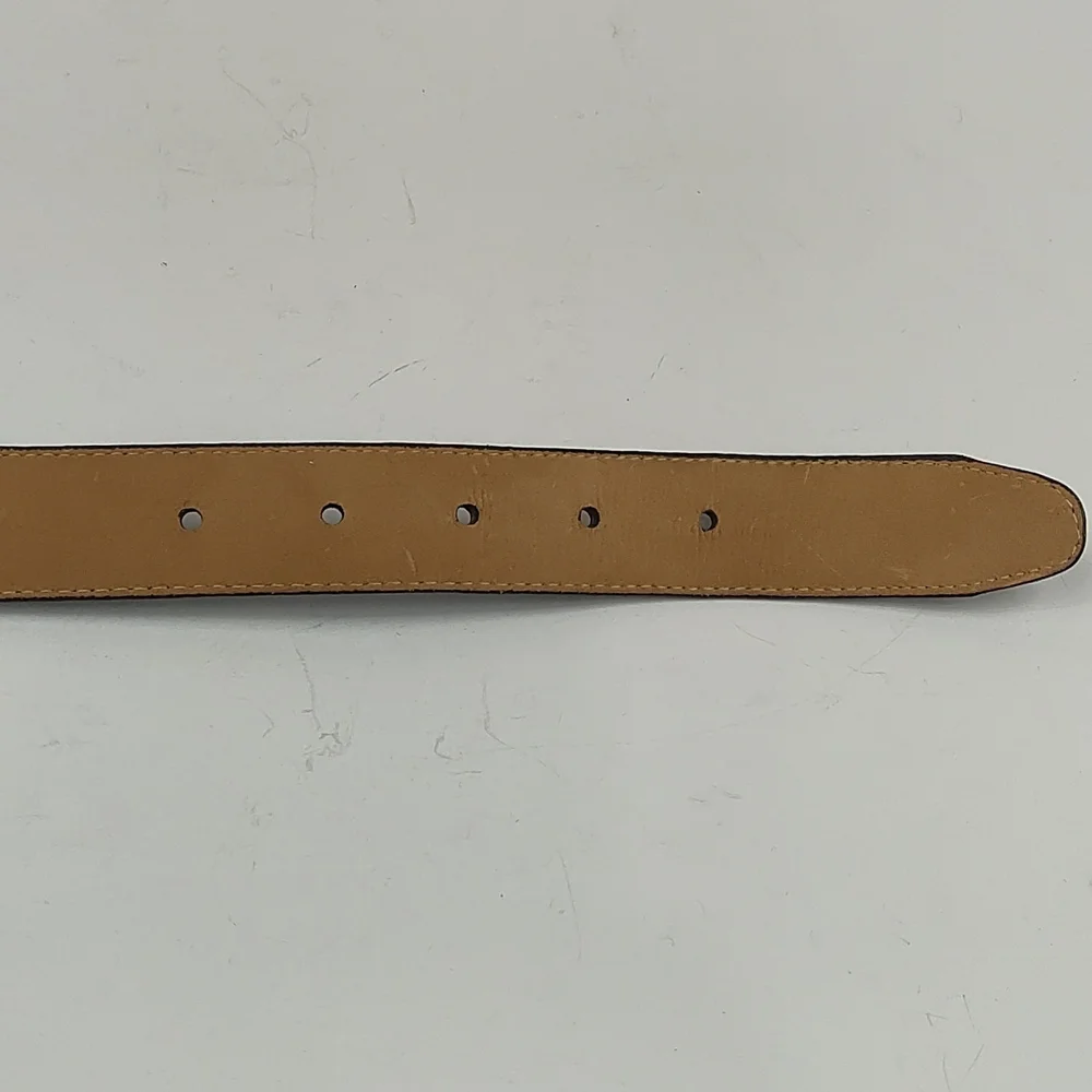 Brighton Leather Belt With Woven Cut Outs